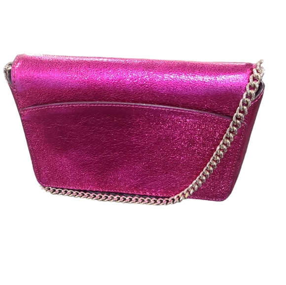 Kate Spade Spencer Metallic Pink Chain Strap Crossbody Wallet - Picture 5 of 17